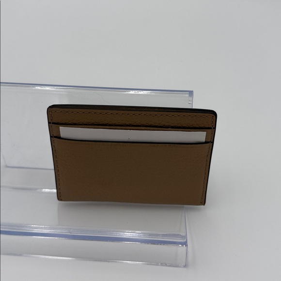 Michael Kors Tan/Brown Leather MK Logo Card Case - Picture 2 of 2